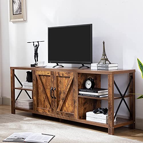 70 inch Farmhouse TV Stand for 75 inch TVs, Rustic Entertainment Center TV Stands for