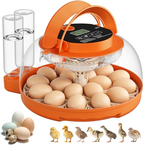 18 Egg Incubators for Hatching Eggs Egg Incubator with Automatic Egg Turning and Humidity Control Incubators for Hatching Chicken Ducks Quail Goose Pigeon