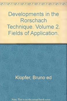 Hardcover Developments in the Rorschach Technique, Volume II: Fields of Application Book