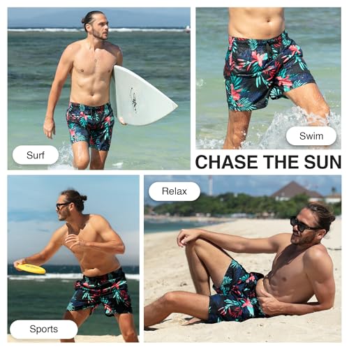 Image of Kanu Surf Men's Big Viper Extended Size Stripe Swim Trunk