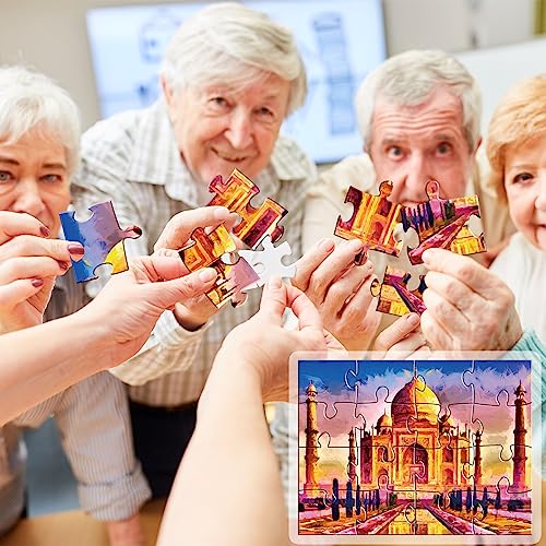 5 Packs 16 Piece Large Jigsaw Dementia Puzzles for Alzheimer’s Products Activities, Alzheimer's Puzzles Easy Memory Cognitive Games for Elderly Seniors Adults Gift with 5 Storage Bags, Construction - Image 7