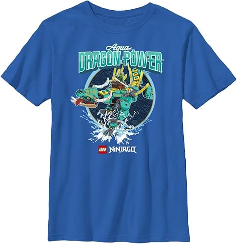 Fifth Sun Lego Ninjago Aqua Dragon Power - Camiseta de manga corta para niños