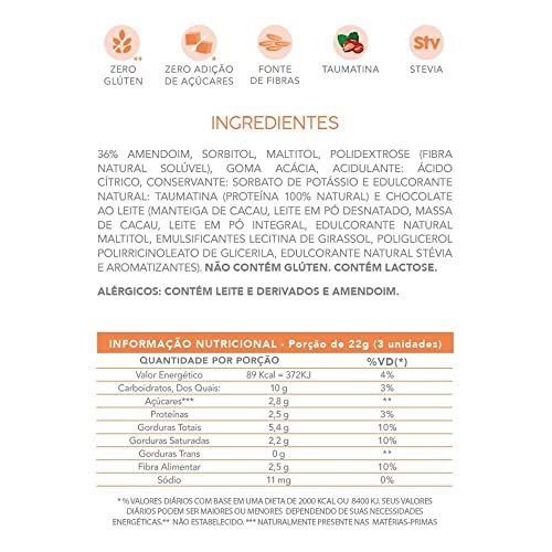 Mini Bombom com Amendoim 60 Gramas