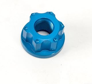 Tuercas de rueda de bicicleta M9 con características antideslizantes y diseño de arandela integrada (azul)