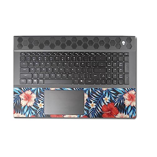 Image of MightySkins Carbon Fiber Skin Compatible with Alienware M18 R1 (2023) Full Wrap Kit - Modern Tropical | Protective, Durable Textured Carbon Fiber Finish | Easy to Apply | Made in The USA