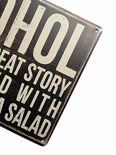 Erlood Alcohol Tin Signs Unique Metal Bar Wall Plaque Decor Vintage Kitchen Tin Sign 12 X 8 #TOP2