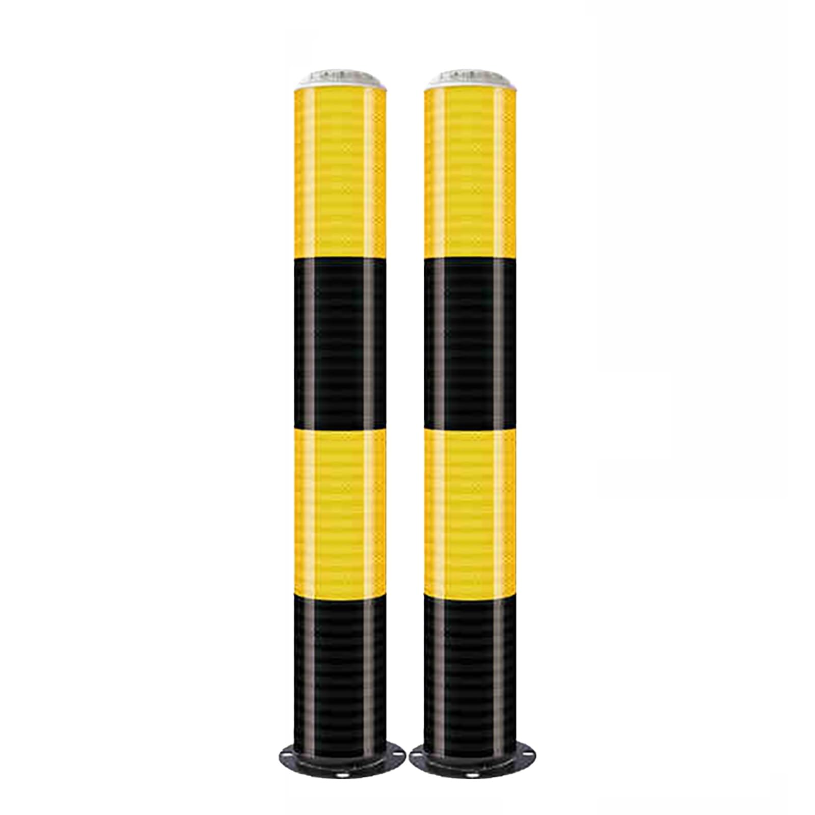 AYCDL Steel Bollards Safety Bollard Parking Post, Security Barrier with Reflective Tape & Anchor Bolts, Strong Reflective High Visibility, Ideal for Traffic-Sensitive