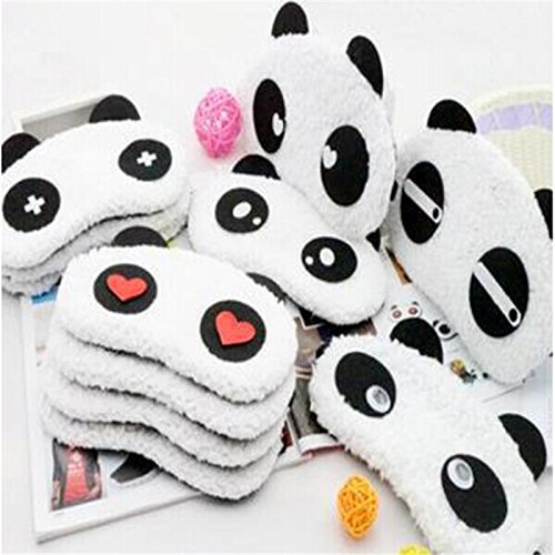 Image of Jenna WH Red Heart Panda Sleeping Eye Mask White (Pack of 2)