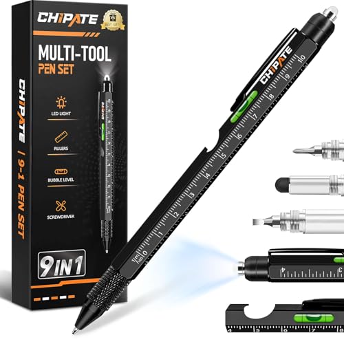 Chipate Presentes originais para homem, caneta multifuncional 9 em 1 - presentes para homem, presentes para dia dos namorados homem, presente dia do pai, Gadgets tecnologicos presentes para homem,