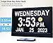 Véfaîî 11.5 Inch Extra Large Digital Clock with 19 Alarms, Auto DST & Dimming for Wall and Table, Calendar for Dementia Seniors, Custom Reminders &Task Alert -Perfect Organizer for Home &School