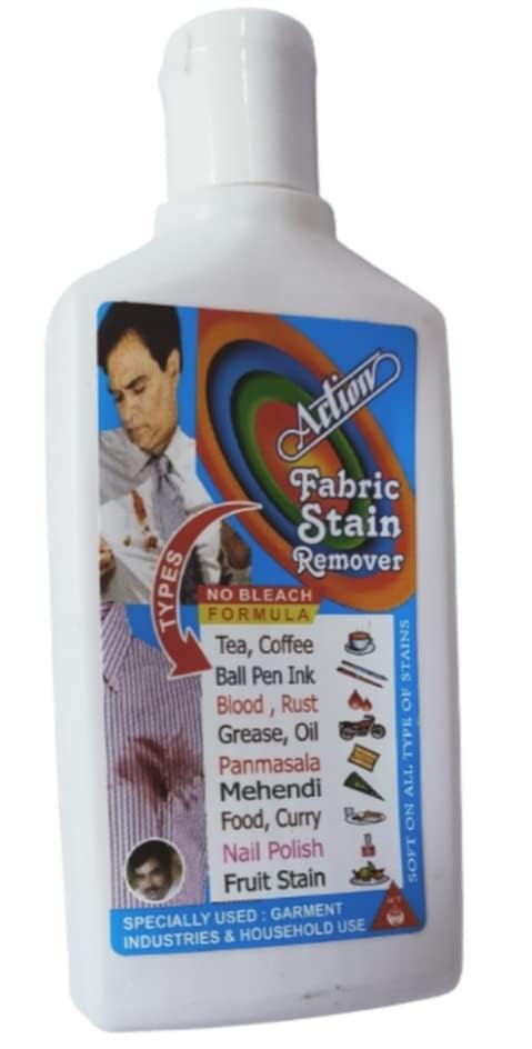 Fabric Stain Remover Liquid for Clothes – Instant Multi-Purpose Cleaner for All Fabrics – Portable 40ml Bottle – Removes Food, Oil, and Rust Stains Instantly