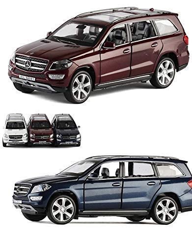 Image of Exclusive Alloy Metal Pull Back Die-Cast Car Diecast Metal Pullback Toy Car with Openable 6 Doors,Light Music Boys Gifts Toys (1:32 Mrcedes Benz GL500 - Multicolor)
