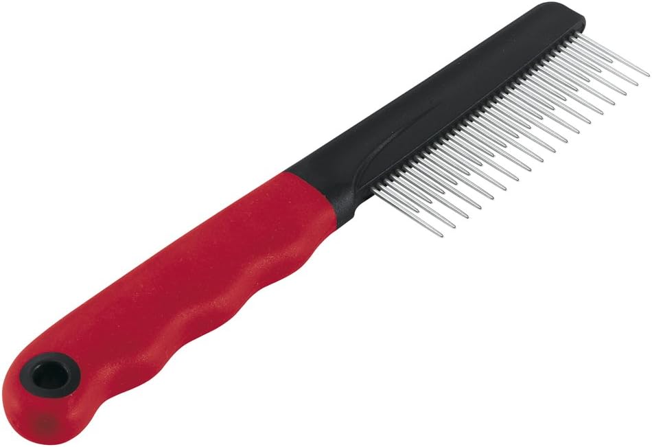 Ferplast Gro 5866 Çift Taraflı Çelik Tarak,18X3,5Cm, Red, Narrow Combined