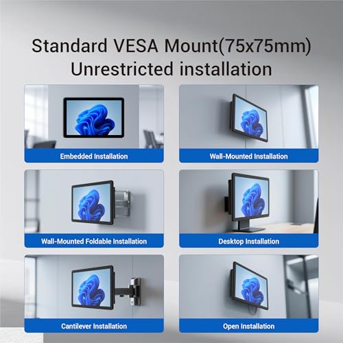 Mini Computer PC-HEIGAOLAPC Touchscreen Mini Tablet Computer Win 11 Pro, 10,1 Zoll, N5100, 8GB RAM, 128GB ROM, 5000mAh Akku, Dualer 4K Bildschirmanzeige, HDMI 2,0, Type-C3,1, 4xUSB3,0, RJ45 Lan, Rs232