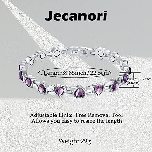 Jecanori Titanium Steel Bracelet And Copper Ring For Women Wristband Brazaletes Jewelry Gift With Adjustable Tool #TOP1