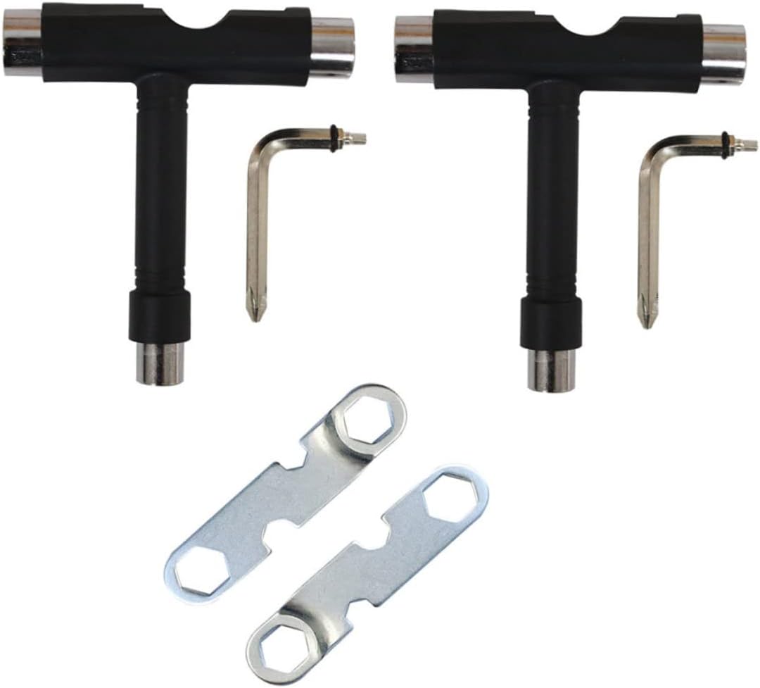 4pcs Multi-Functional Skateboard Tool Kit Shaped Socket Wrench Shaped Wrench for Complete Skateboard Maintenance and Repairs