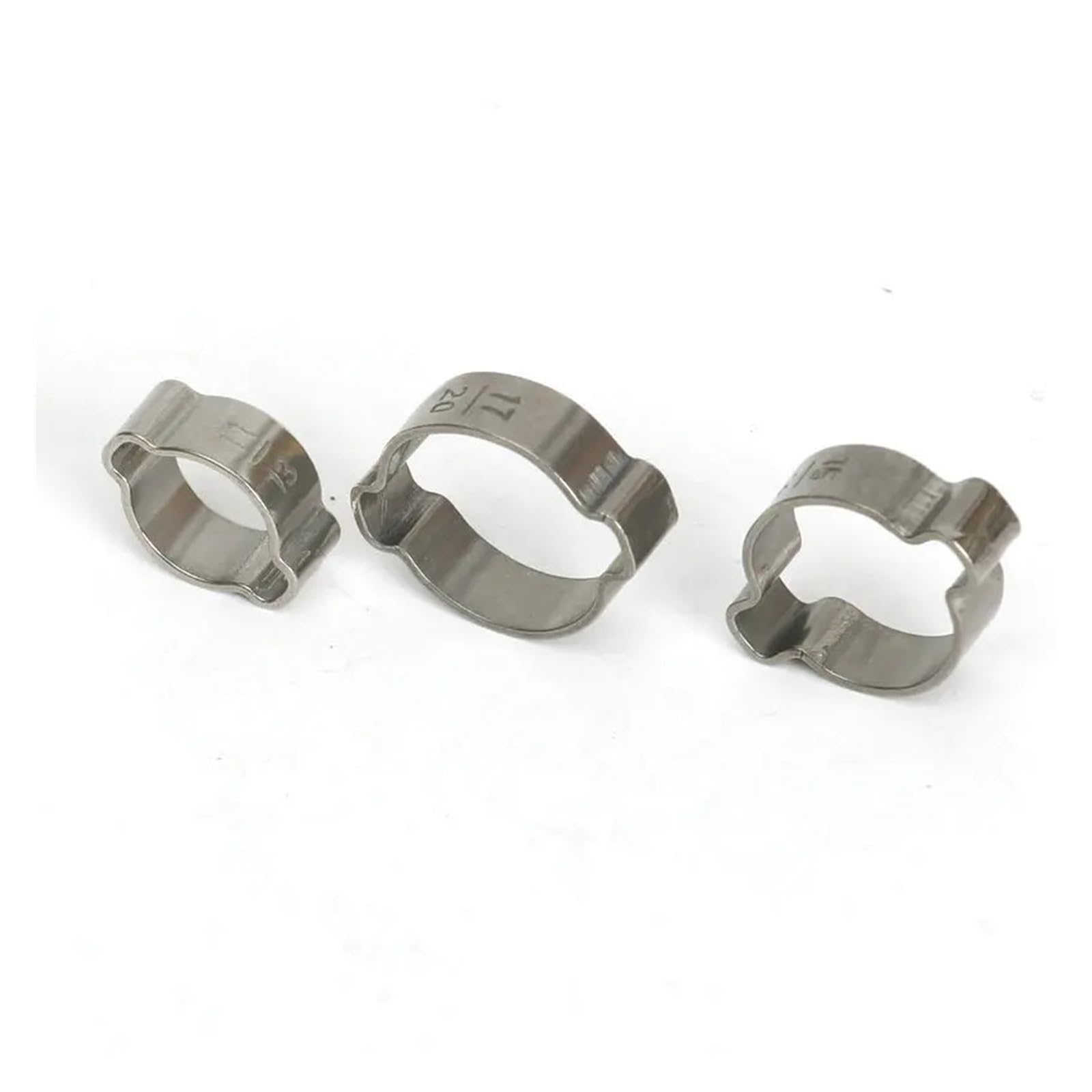 Abrazaderas de doble oreja Abrazaderas de manguera de doble oreja de acero inoxidable, 10 Uds./20 piezas Uds., 3-46mm, Kit de combustible for tubería de agua(37-40mm(10pcs))