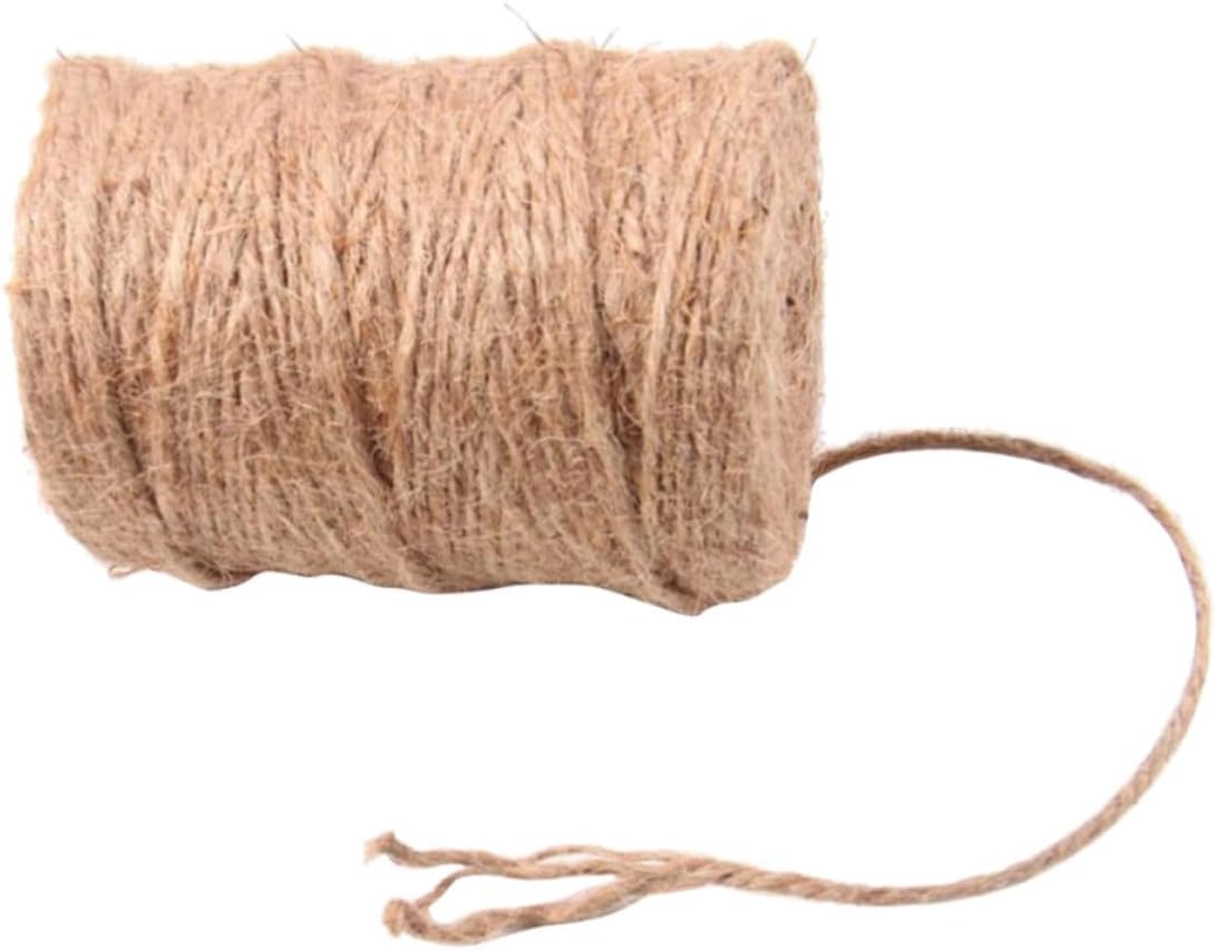 Decorative Packaging String Mm Jute Twine 3 Strand 2 Rolls | Beige Roll, Hanging Bundling Tying Packages Adding Tags, Vintage Wedding Rustic Wedding Decorations