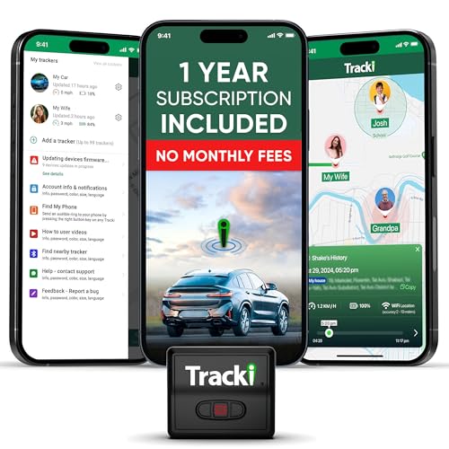 Tracki GPS Tracker for Vehicles, Car, Kids. Subscription Needed. US-Made