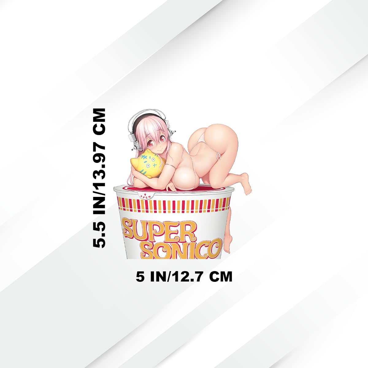 Super Sonico Anime Manga Decal Stickers Ideal for Cars Laptop Skateboard (Ramen) image 3