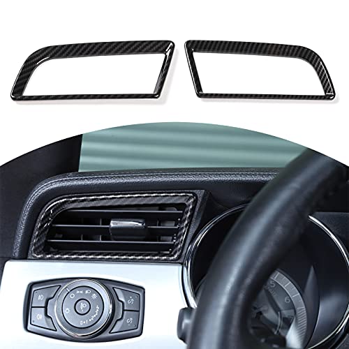 RT-TCZ Carbon Fiber Air Conditioner Outlet Vent Trim Cover Interior Accessories for Ford Mustang 2015 2016 2017 2018 2019 2020 2021,2 PCS by RT-TCZ - Used condition - US$17.16