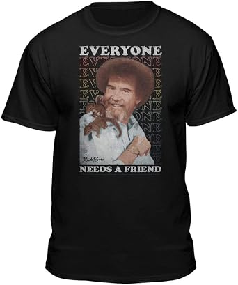 Teelocity Bob Ross Everyone Needs A Friend Graphic T-Shirt