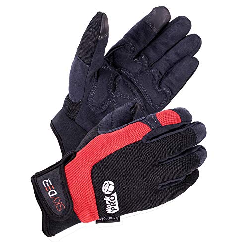 SKYDEER Mens Water Resistant Touchscreen Work Gloves with Hi-Performance WorkPRO Synthetic Leather (SD8820/L)