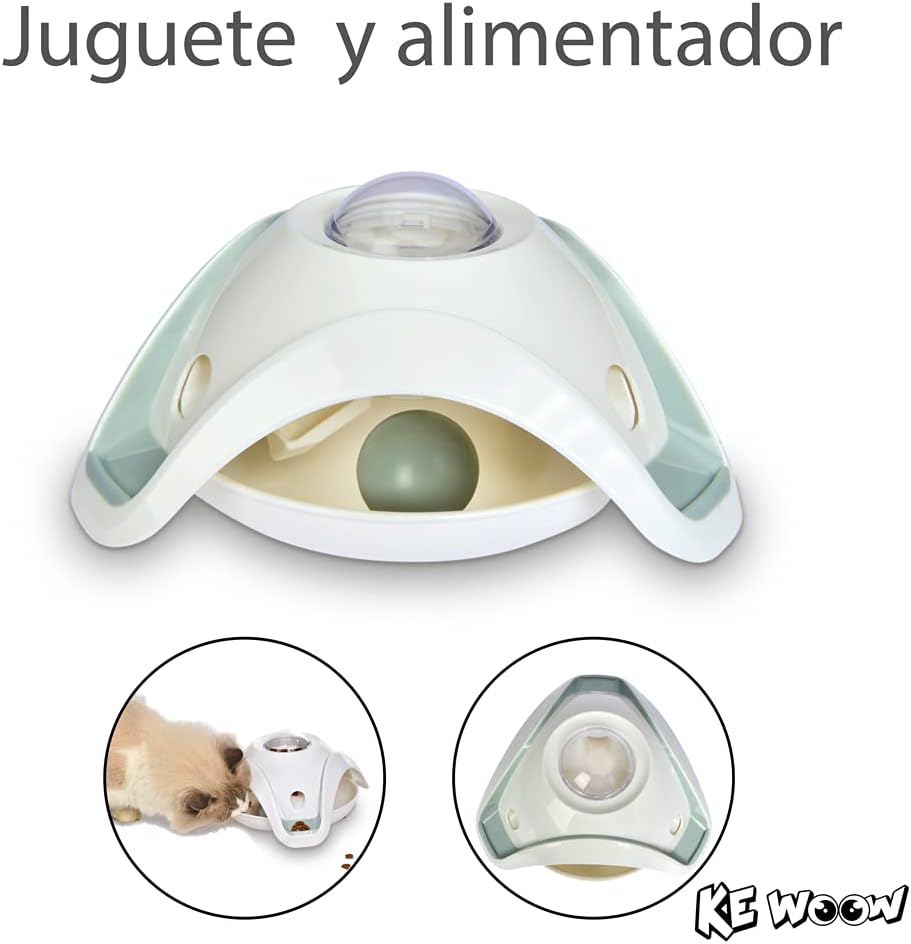 Kosmos Pet Toy, Interactive IQ Training Toy, Treat Dispenser and Croquettes for Cats and Dogs, Blue