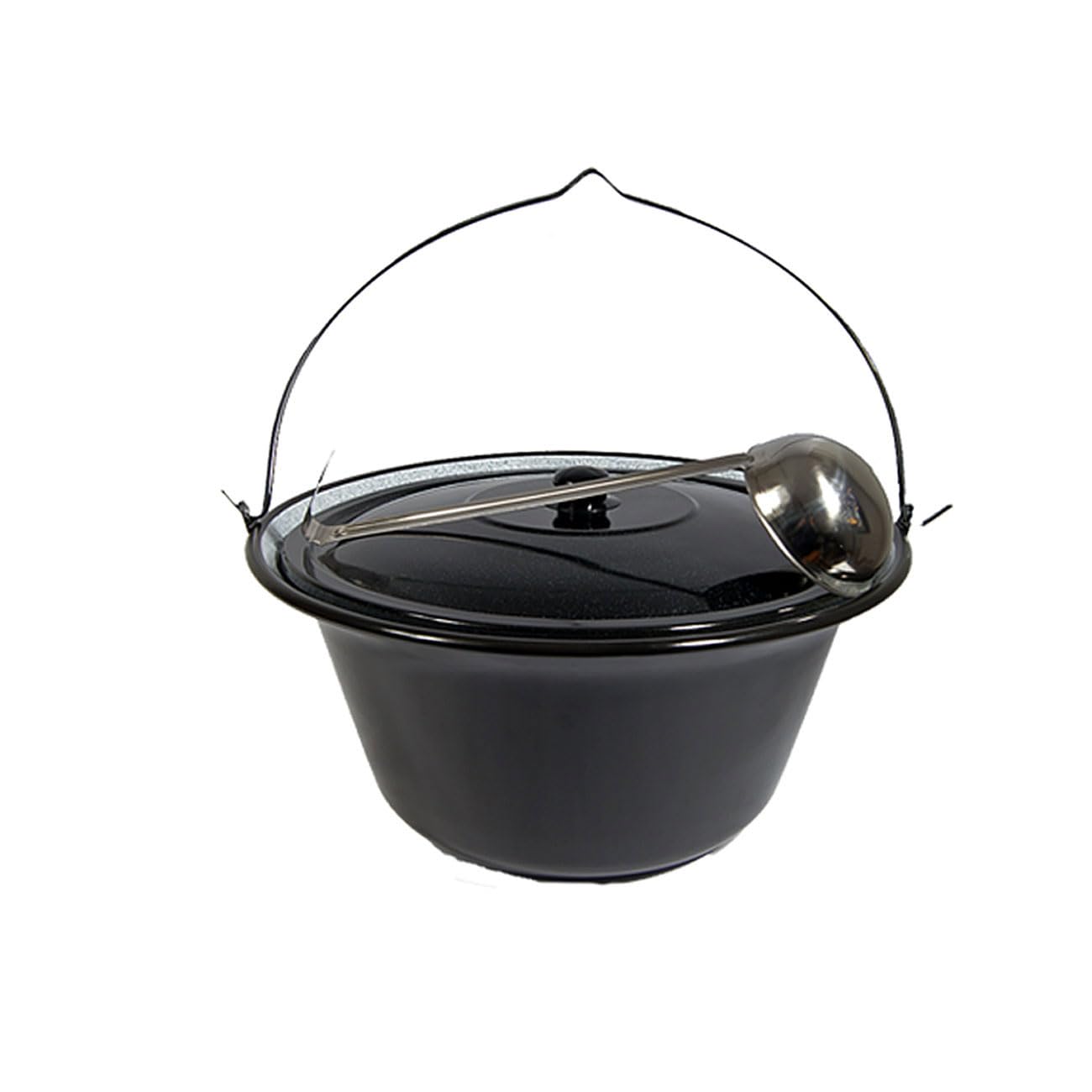 Set Gulaschkessel Gulaschtopf Hordentopf 14 L Emaille + Deckel + Gratis Schöpfkelle