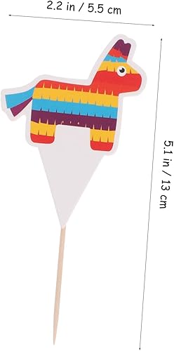 Miniatura 9 de Abaodam 90 Pcs Birthday Cake Insert Guitar Cupcake Topper Taco Party Supplies Carnival Cake Decor Cinco De Mayo Cake Topper Cocktail Picks Fruit