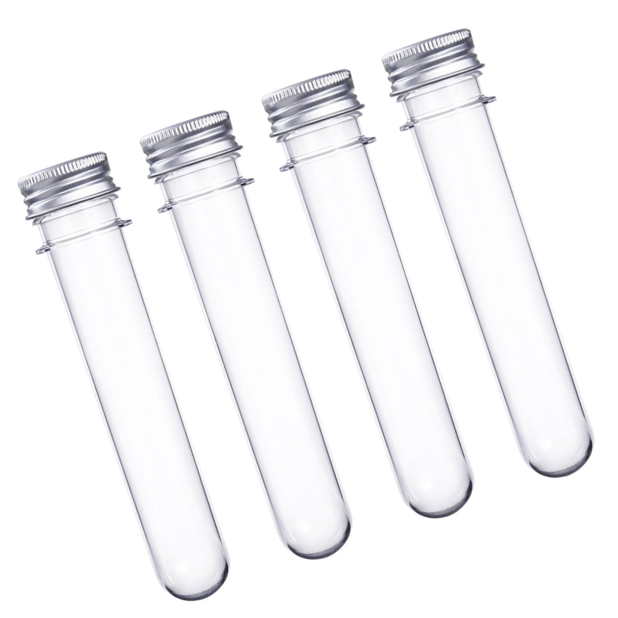 KICHOUSE 40ml Test Tube Bottle Lids Bath Salt Tubes Plastic Test Storage Portable Scientific Containers