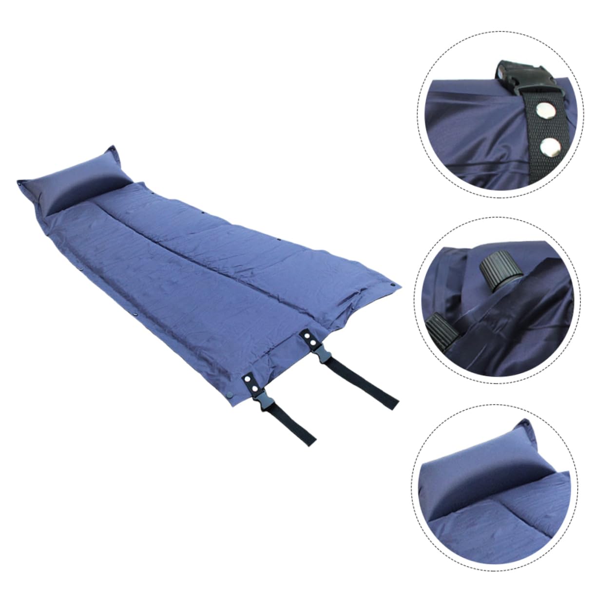 Garneck Inflatable Camping Pad with Pillow Wear Resistant Sleeping Mat for Outdoor Activities Portable Sleep Accessory for Travel Backpacking Hiking and Picnics