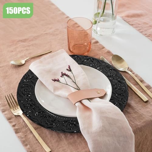 Platos redondos antigüos 13 pulgadas pack 150 plástico miniatura 4