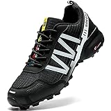 Topwolve Laufschuhe Leicht Trekkingschuhe Outdoor Anti-Rutsch Wanderstiefel atmungsaktive Traillaufschuhe Outdoor Sportschuhe Joggingschuhe Schwarz Weiß 40 EU