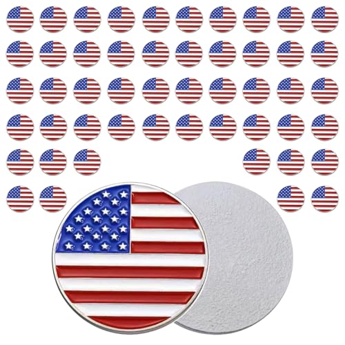 BSTWARM 50 Pcs Golf Ball Markers Markers Assorted Patterns Value Gift Set Mark Golf Divot Tool Accessories for Men Weman Golfers