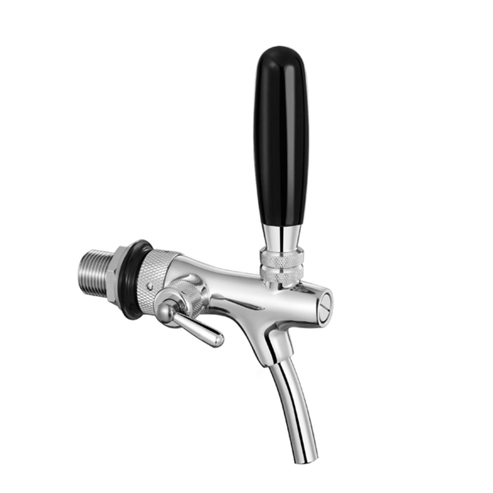 Schanksäule Classic/Cobra 2 leitig Chrom mit Kompensator Schankhähnen