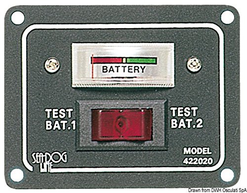 Panneau-test pour 2 batteries analogique Osculati voltmètre de bord 12V marine