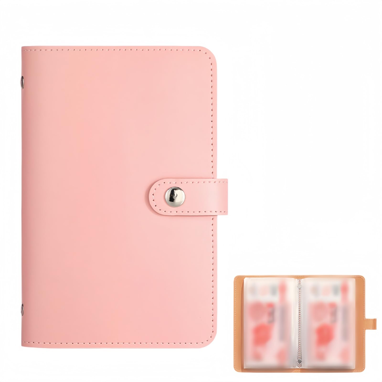 Money Saving Wallet & Budget Binder,Savings Challenge Book for Couples with 100 Envelopes,Money Organiser & Cash Saving Book for Cash,A6 Budget Planner,Money Wallets for Saving(Pink)