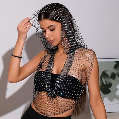 Tissu maille strass extensible pour coudre sans irritation résille - 7