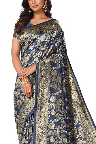 Image of MIRCHI FASHION Women Saree | Jacquard Banarasi Silk Woven Ethnic Motif Office Wear Sari