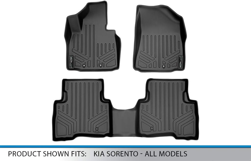 MAXLINER Floor Mats 2 Row Liner Set for 2014-2015 Kia Sorento