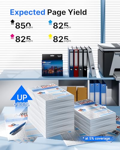 GPC Image 912XL Ink Cartridges Compatible for HP 912XL Ink Cartridges Multipack for HP Officejet Pro 8022 8025 8020 8024 8010 Officejet 8015 8012 8014 8010 8017 (Black Cyan Magenta Yellow, 4-Pack) - Image 2