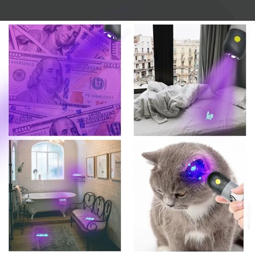 Image of YUCHIYA Dog Poop Bags Holder with UV Flashlight with 1 Roll of Leak-Proof Dog Waste Bags Black Light for for Pet Urine Detector with Built-in LR44 Batteries and Dog Walking Accessories (Dark Gray)