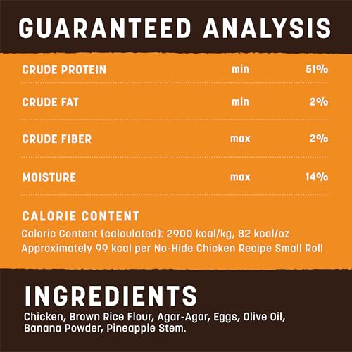 Earth Animal No-Hide Rolls Chicken Recipe Small Natural Rawhide Alternative Dog Chews | 6 Count Pack of 1