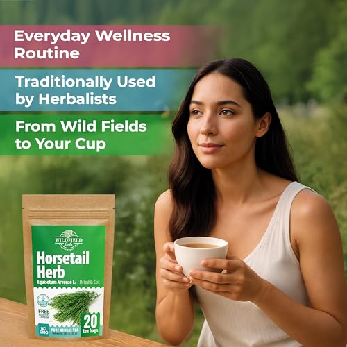 Image of 40 Bags Dried Horsetail Herb Tea Shavegrass Cola De Caballo Hierba (Equisetum Arvense) - 40 Count 1.5 g Tea Bags Horsetail Leaf Leaves Herb