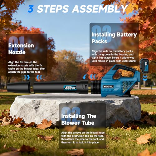 Leaf Blower Cordless, 650CFM Electric Leaf Blowers - image 6