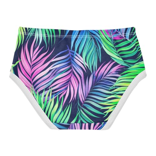 Colorful Tropical Palm Leaves Painted Girls Underwear Toddler 2t Cotton Cute Panties Girl Designer Briefs Girls Undies2