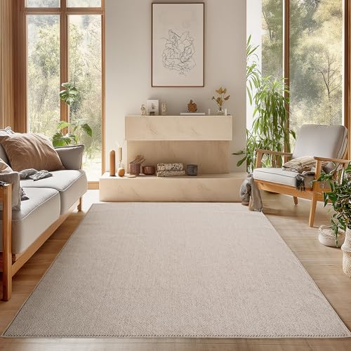 SIMPEX Teppich Beige 200x290, Bouclé Skandi-Look für Moderne, warme Wohnräume, weich & pflegeleicht im Alltag ideal für Wohnzimmer, Essbereich & Schlafzimmer SIMPEX Teppich Beige 200x290, Bouclé Skandi-Look für Moderne, warme Wohnräume, weich & pflegeleicht im Alltag ideal für Wohnzimmer, Essbereich & Schlafzimmer