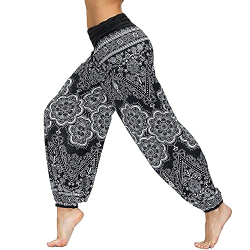 SilteD SilteD Ladies Harem Pants Calças casuais, calças de ioga, calças de ioga confortáveis ​​e fol