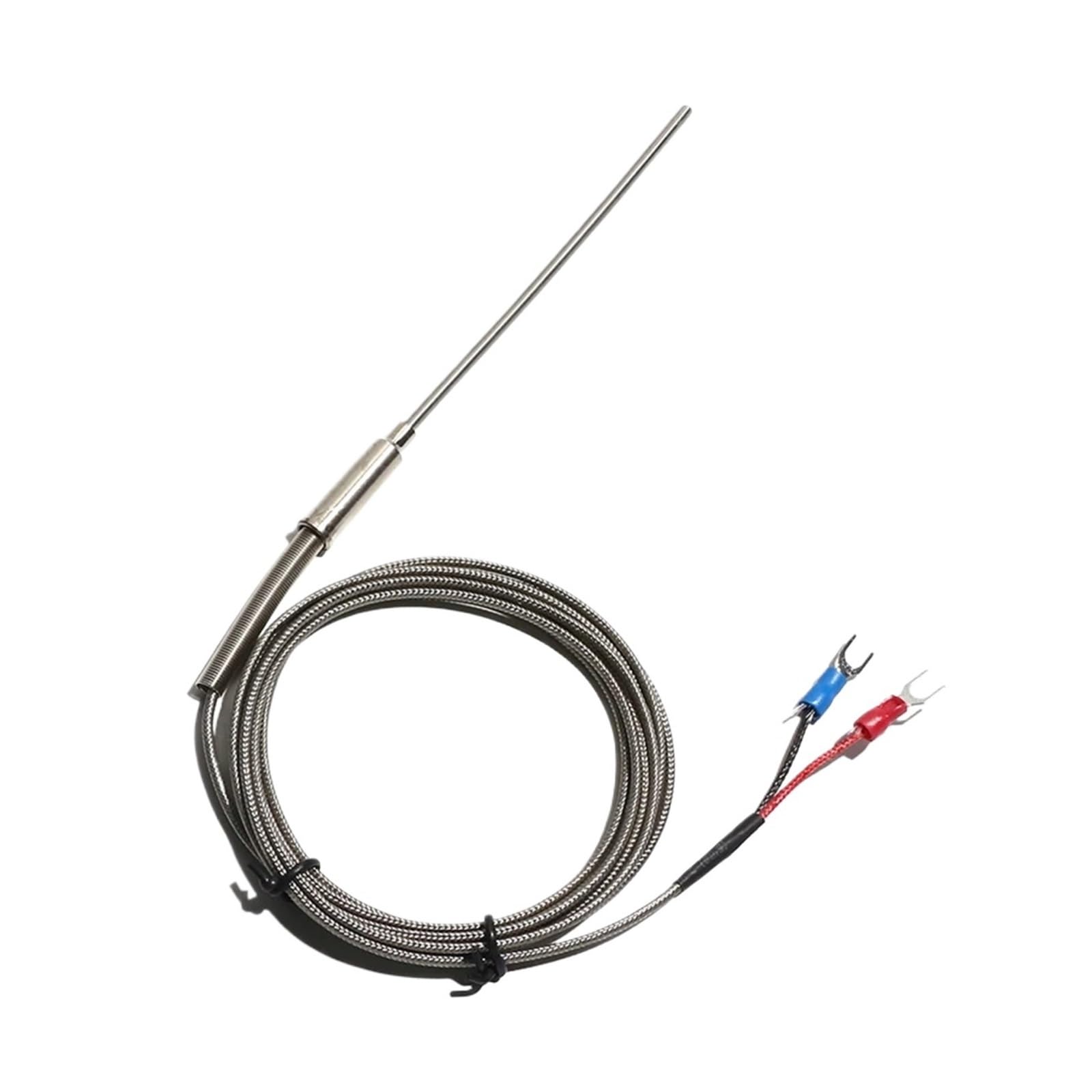 Termopar blindado tipo K de 1,5 M - WRNK-191, trenza acero inoxidable, sonda flexible (1 unidad)